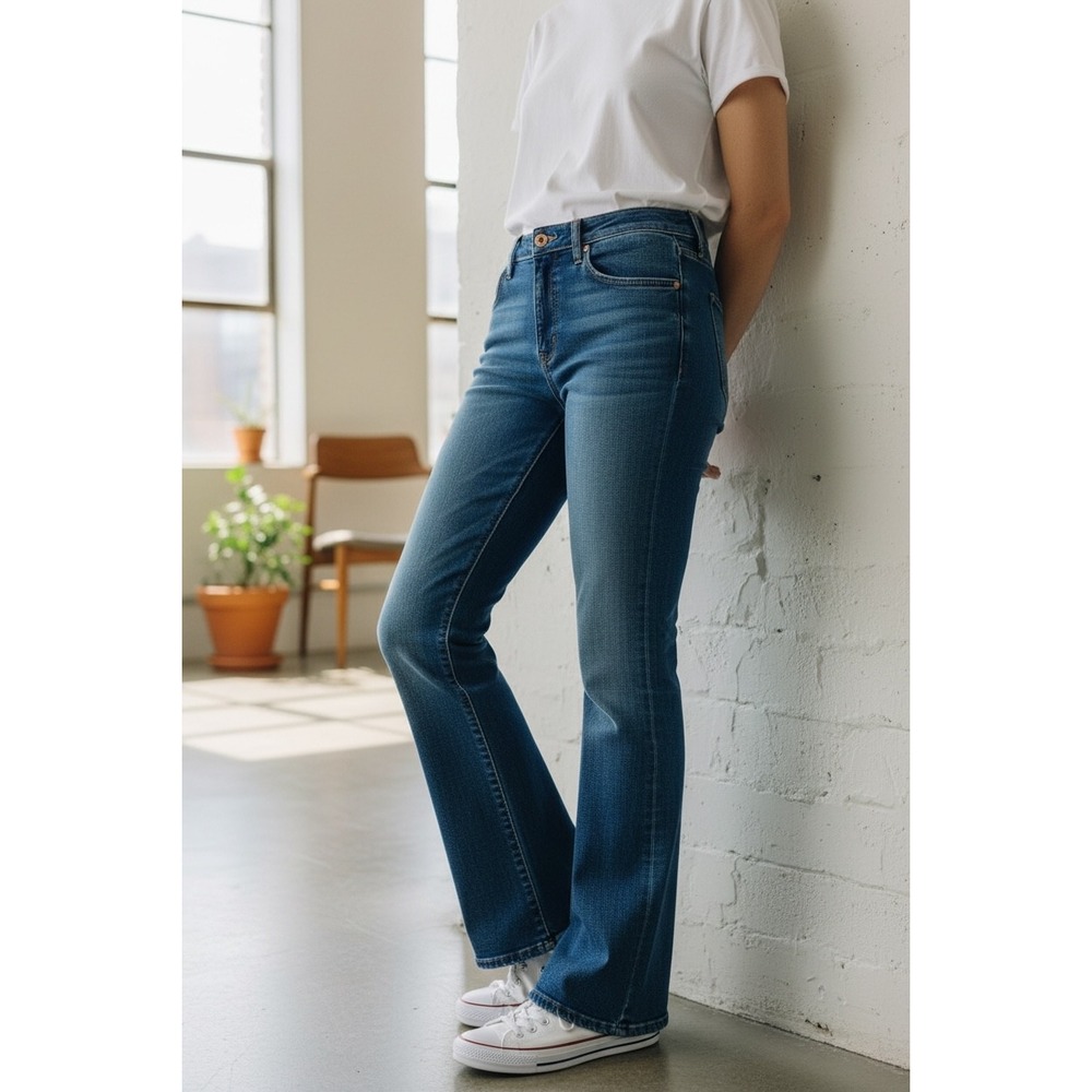 LRL Ralph Lauren Jeans‎ Co Womens Bootcut Flare Denim Pants Size 14 Blue